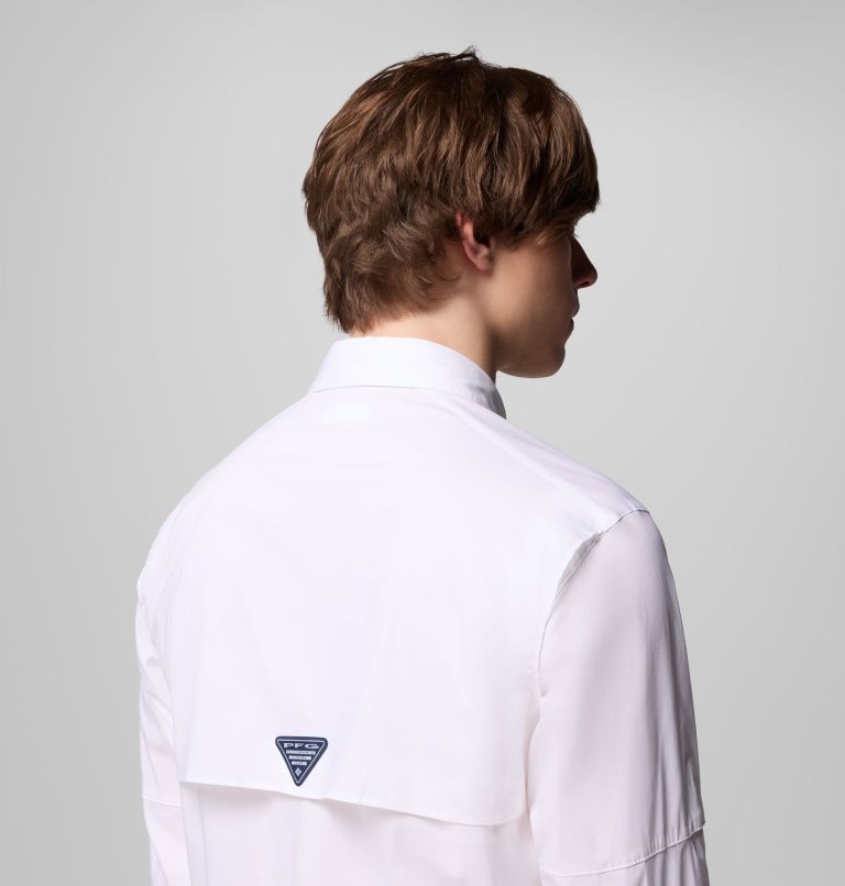 Men's PFG Bonehead Elite Long Sleeve Shirt, Color: White, image 10