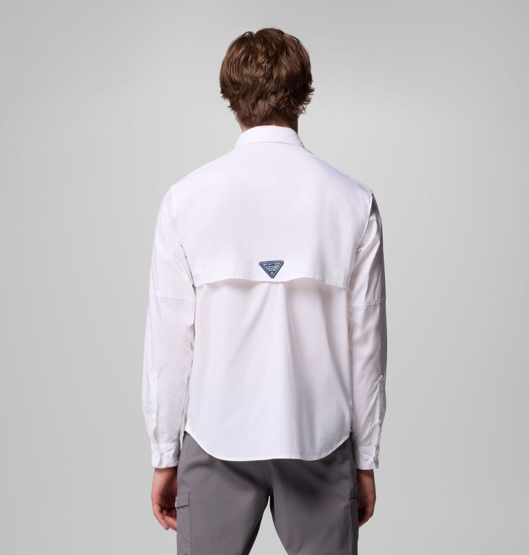 Men's PFG Bonehead Elite Long Sleeve Shirt, Color: White, image 3
