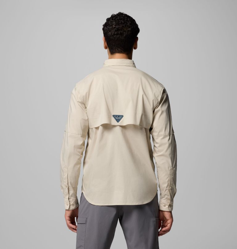 Men's PFG Bonehead Elite Long Sleeve Shirt, Color: Fossil, image 3