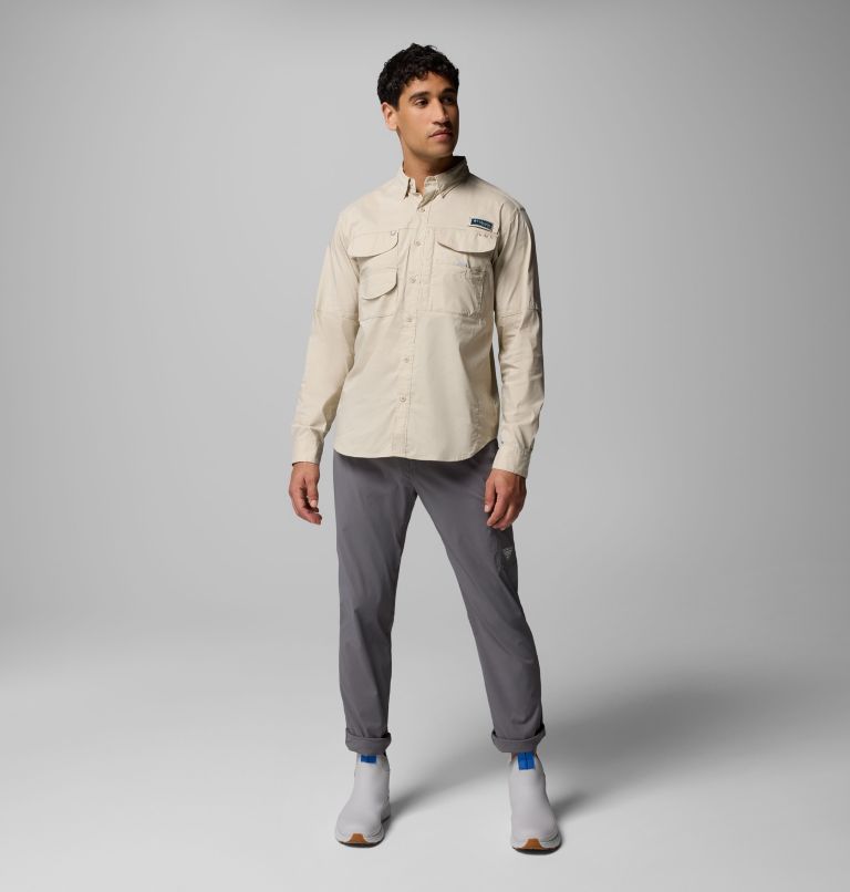 Men's PFG Bonehead Elite Long Sleeve Shirt, Color: Fossil, image 12