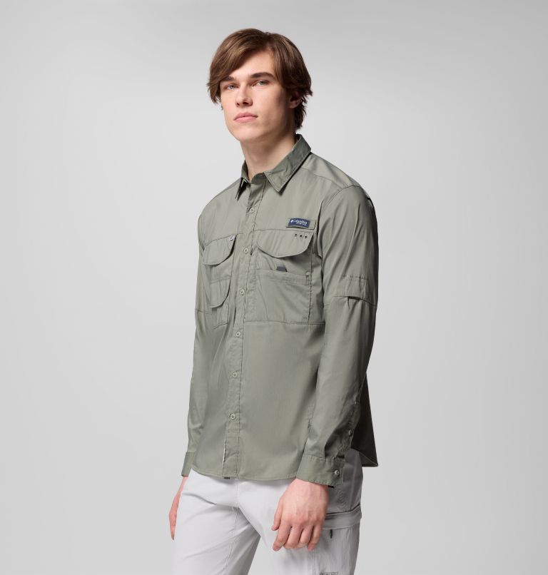 Men's PFG Bonehead Elite Long Sleeve Shirt, Color: Cypress, image 4