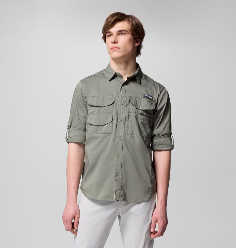 Men's PFG Bonehead Elite Long Sleeve Shirt, Color: Cypress, image 5