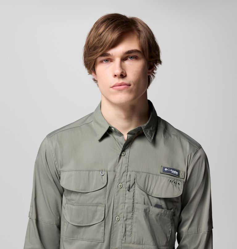Men's PFG Bonehead Elite Long Sleeve Shirt, Color: Cypress, image 6