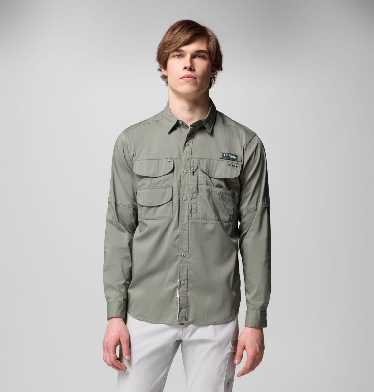 Men's PFG Bonehead Elite Long Sleeve Shirt, Color: Cypress, image 1