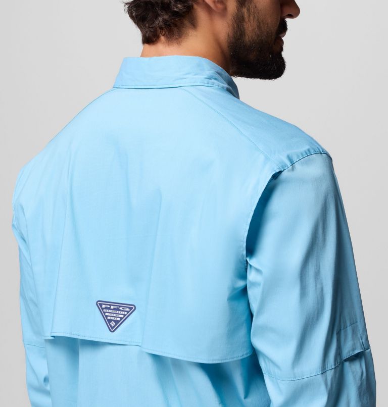 Men's PFG Bonehead Elite Long Sleeve Shirt, Color: Vintage Blue, image 10