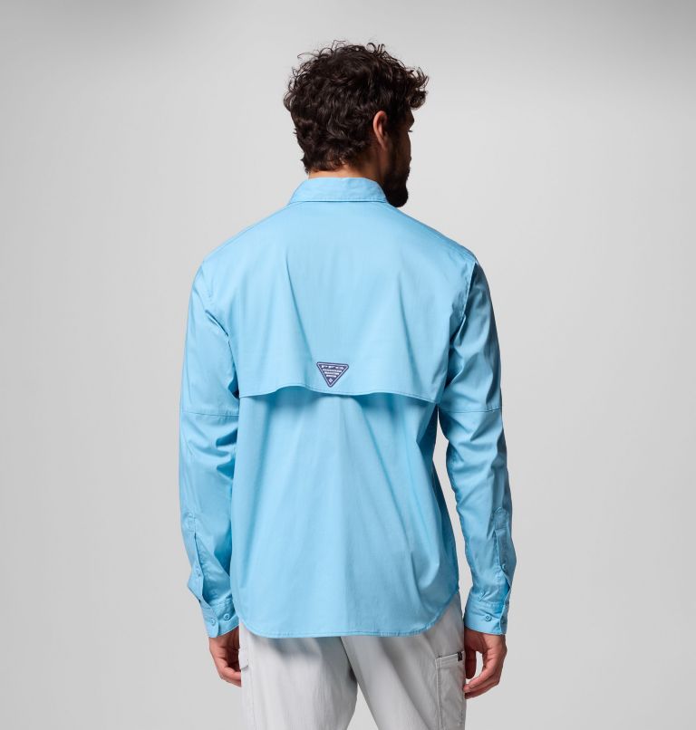 Men's PFG Bonehead Elite Long Sleeve Shirt, Color: Vintage Blue, image 3