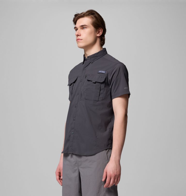 Men's PFG Bahama Elite Short Sleeve Shirt, Color: Shark, image 4