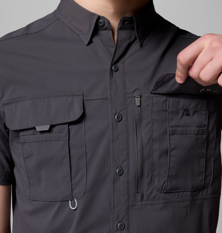 Men's PFG Bahama Elite Short Sleeve Shirt, Color: Shark, image 6