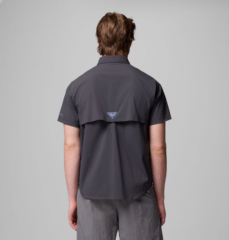 Men's PFG Bahama Elite Short Sleeve Shirt, Color: Shark, image 3