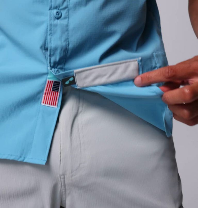Bahama Elite SS Shirt | 455 | L, Color: Vintage Blue