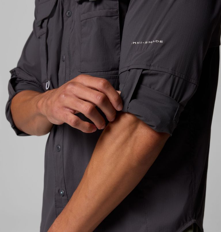 Men's PFG Bahama Elite Long Sleeve Shirt, Color: Shark, image 6
