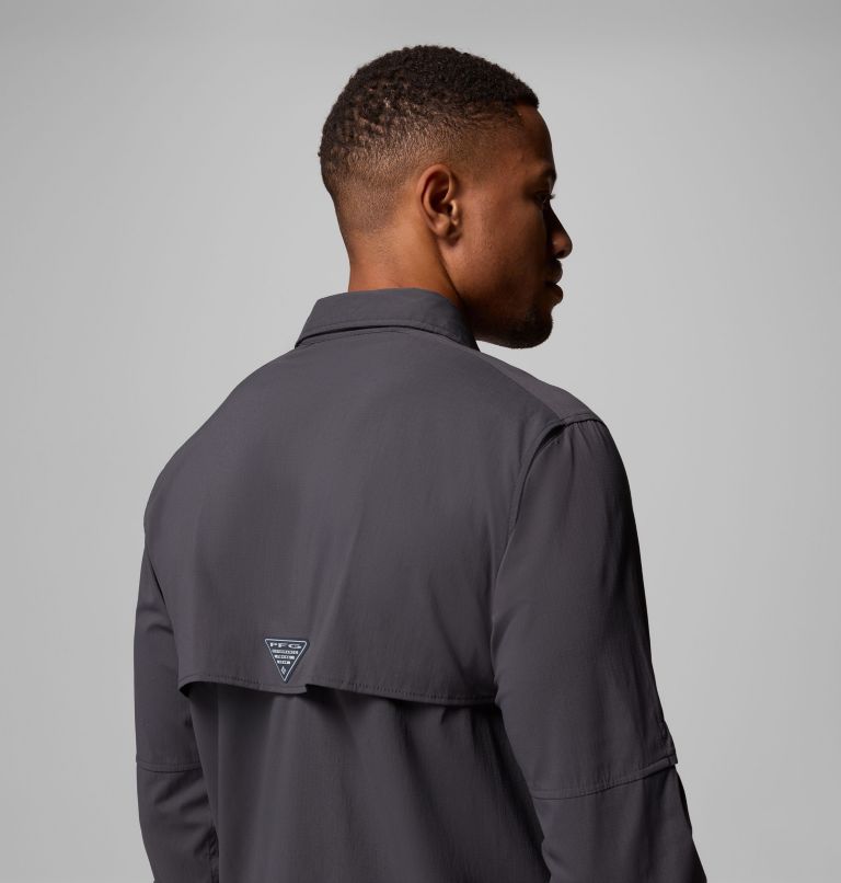 Men's PFG Bahama Elite Long Sleeve Shirt, Color: Shark, image 10