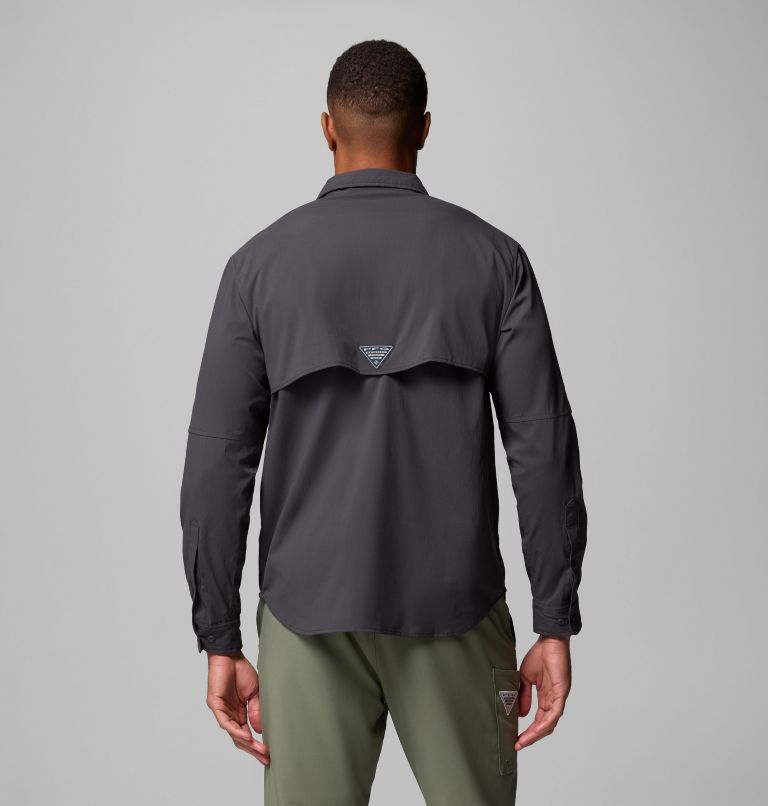 Men's PFG Bahama Elite Long Sleeve Shirt, Color: Shark, image 3