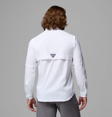 Men's PFG Bahama Elite Long Sleeve Shirt, Color: White, image 3