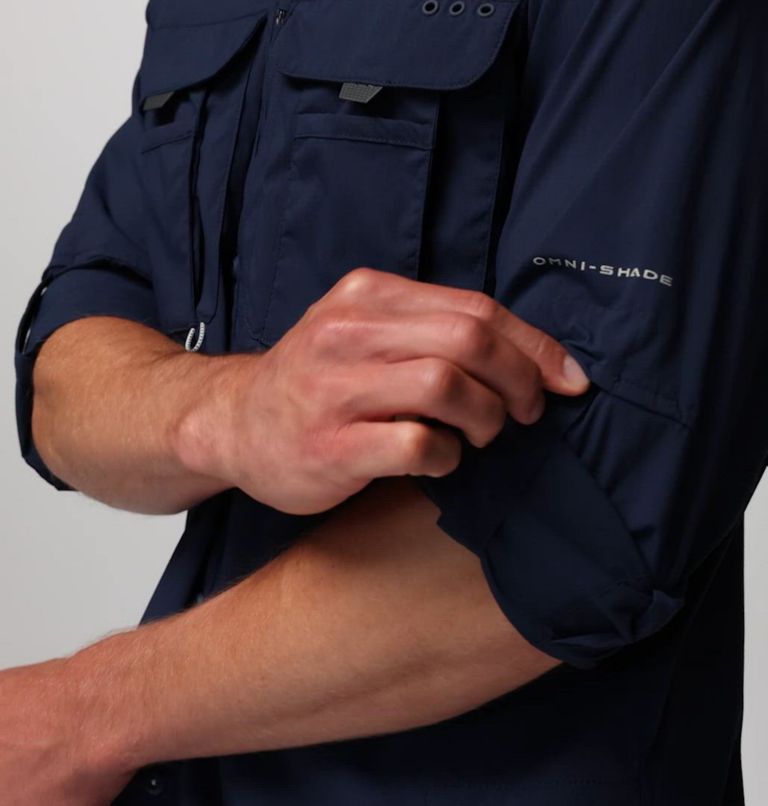 Bahama Elite LS Shirt | 464 | L, Color: Collegiate Navy