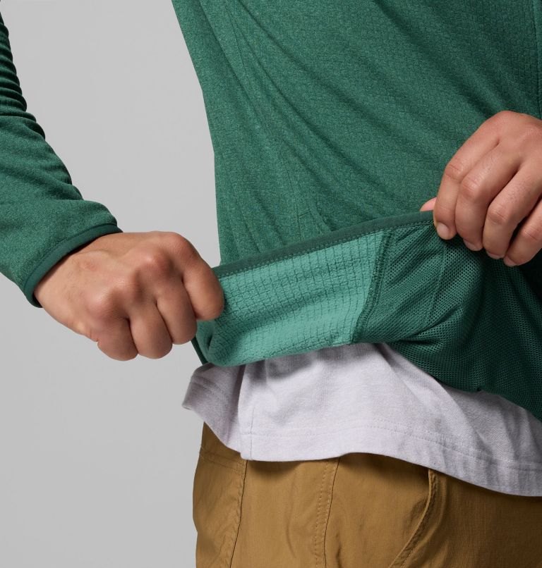 Essential Hike Grid Fleece Full Zip | 375 | S, Color: Rain Forest, image 6
