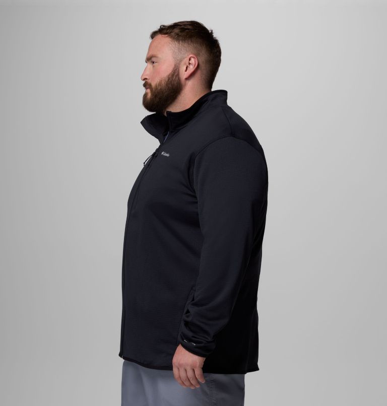 Essential Hike Grid Fleece Full Zip | 010 | 4X, Color: Black, image 4
