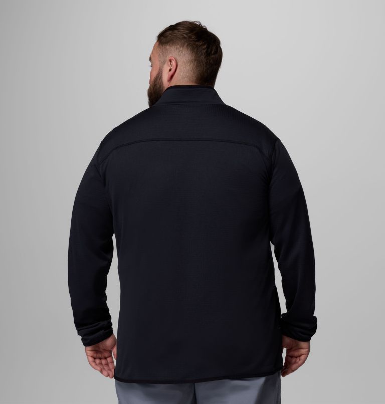 Essential Hike Grid Fleece Full Zip | 010 | 4X, Color: Black, image 3