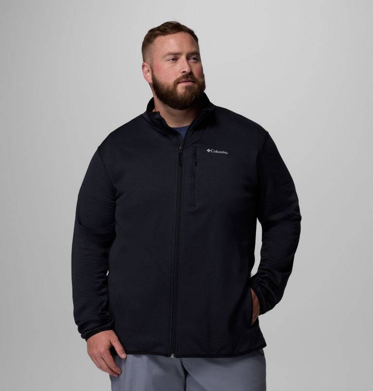 Essential Hike Grid Fleece Full Zip | 010 | 4X, Color: Black, image 1