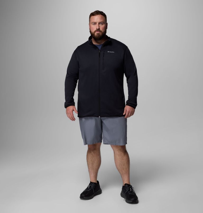 Essential Hike Grid Fleece Full Zip | 010 | 4X, Color: Black, image 2