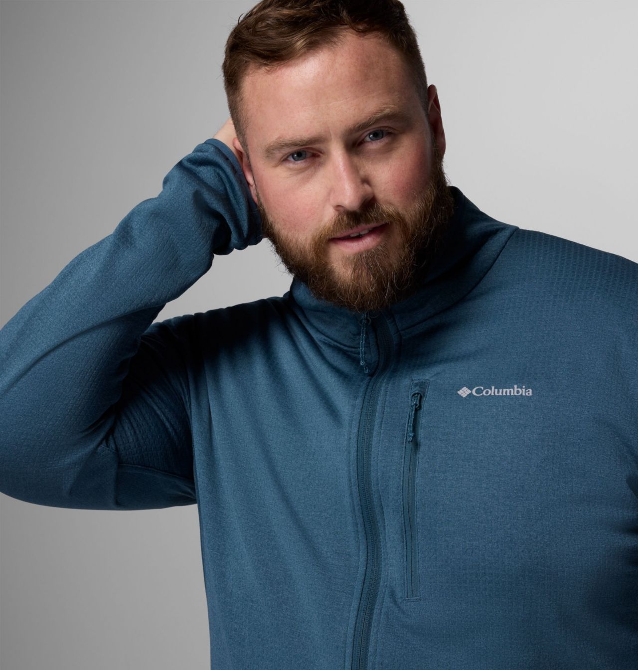 Men's Essential Hike™ Grid Fleece Full Zip Jacket - Big 6