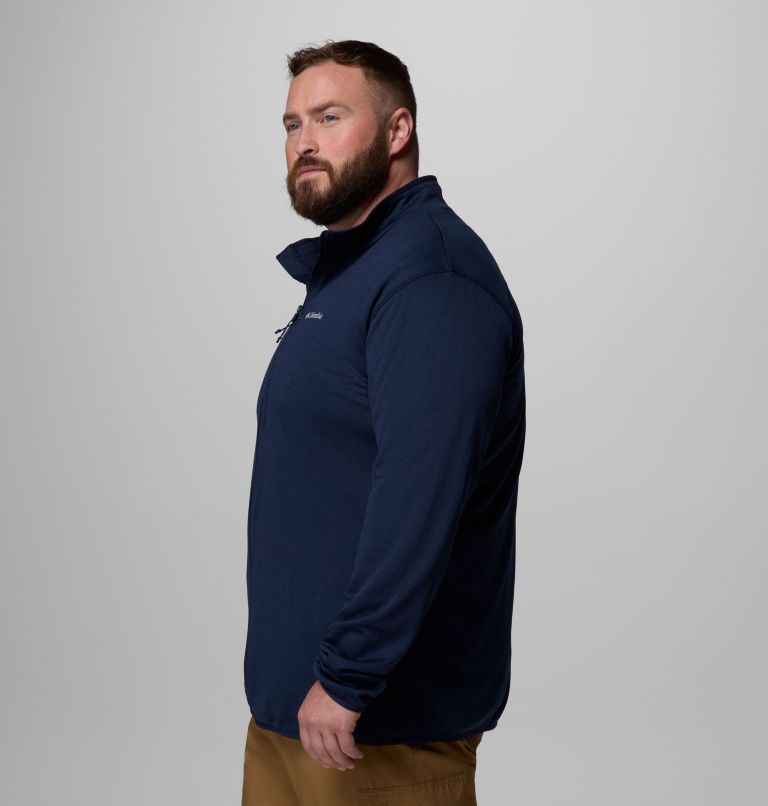 Men's Essential Hike Grid Fleece Full Zip Jacket - Big, Color: Collegiate Navy, image 4