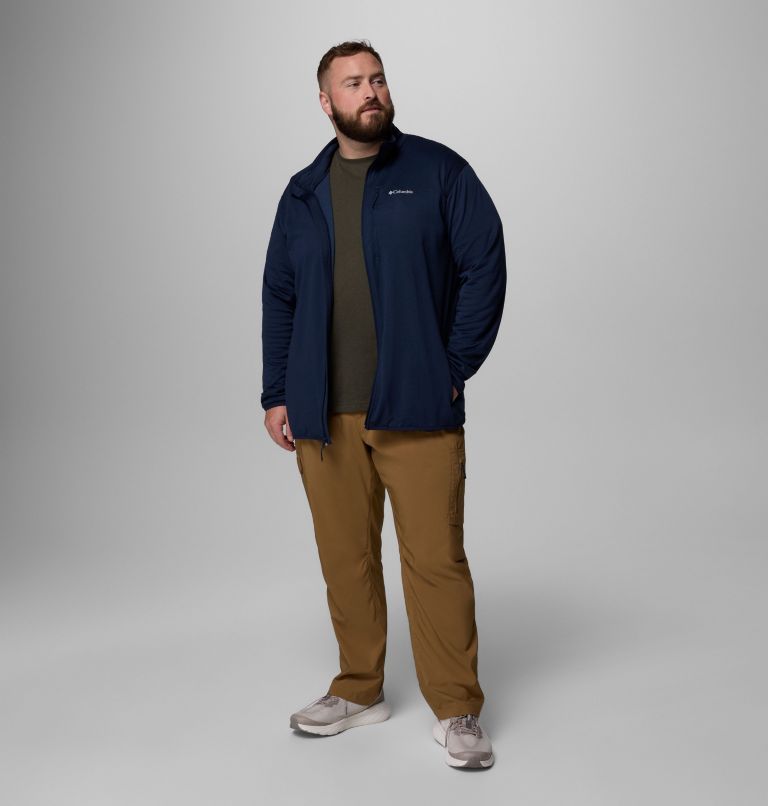 Men's Essential Hike Grid Fleece Full Zip Jacket - Big, Color: Collegiate Navy, image 2