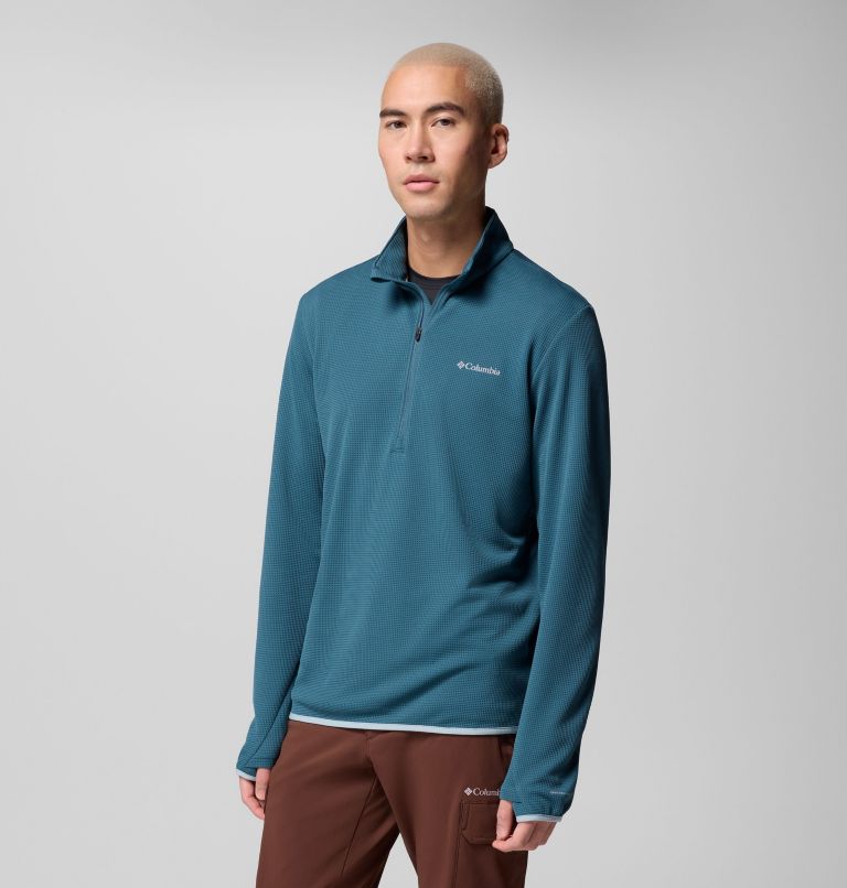 Men's Tech Trail Utility Warm Half Zip Pullover, Color: Everblue, image 4
