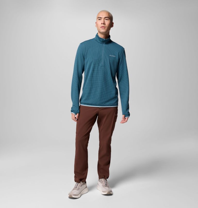 Men's Tech Trail Utility Warm Half Zip Pullover, Color: Everblue, image 2