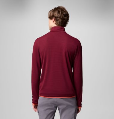 Men's Tech Trail Utility Warm Half Zip Pullover, Color: Rich Wine, image 11