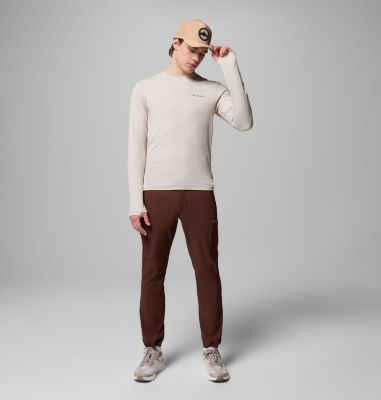 Men's Tech Trail Utility Warm Long Sleeve Crew Shirt, Color: Dark Stone, image 4