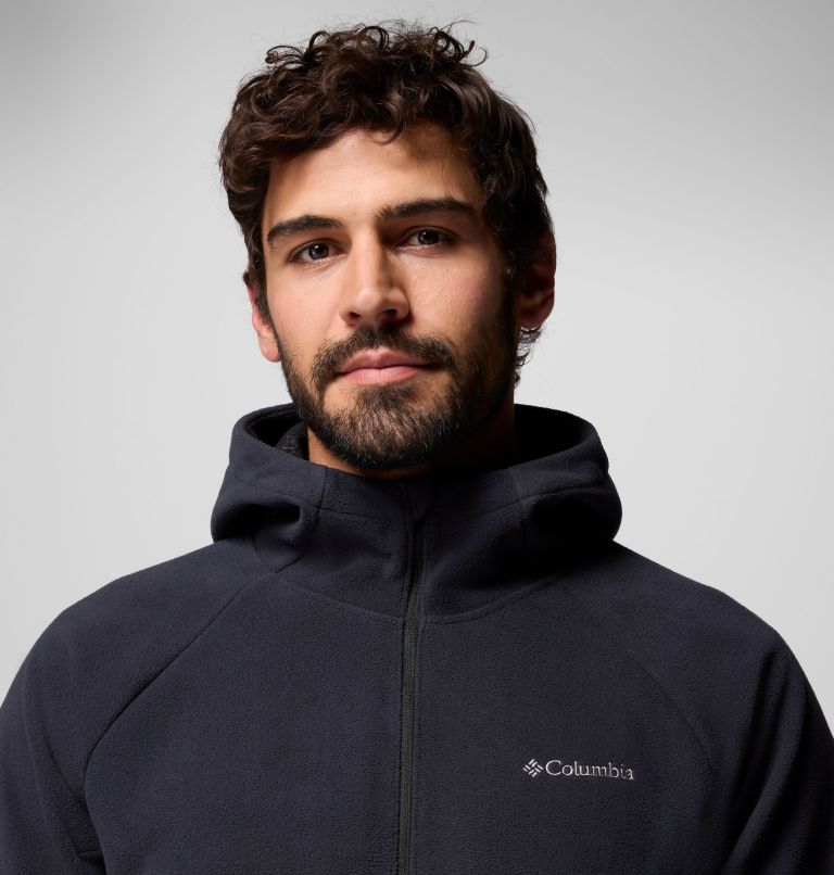 Men's Arctic Peak Hooded Full Zip Fleece Jacket, Color: Black, image 7