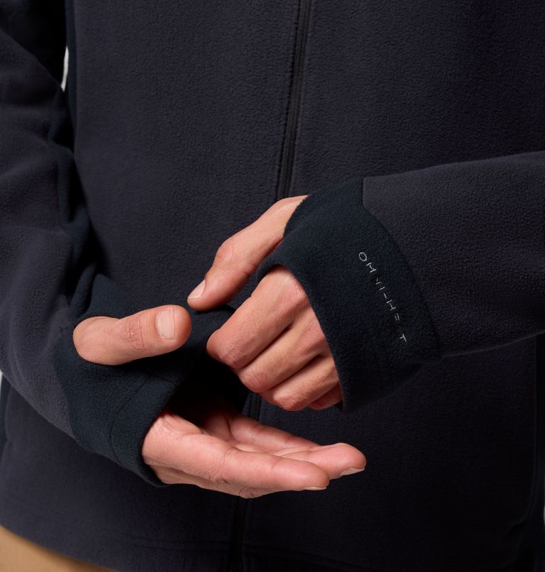 Men's Arctic Peak Hooded Full Zip Fleece Jacket, Color: Black, image 8