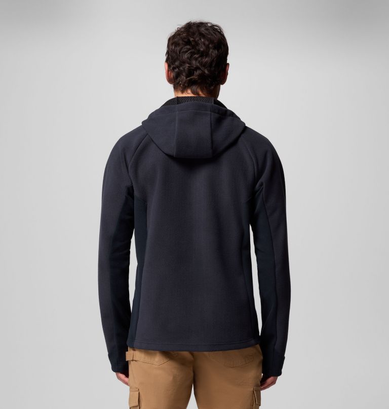Men's Arctic Peak Hooded Full Zip Fleece Jacket, Color: Black, image 3