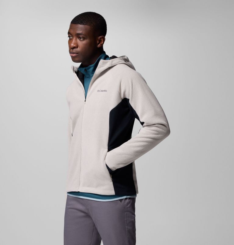 Men's Arctic Peak Hooded Full Zip Fleece Jacket, Color: Dark Stone, Black, image 4