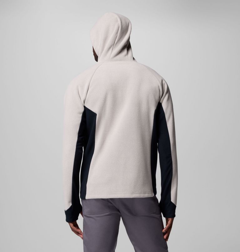Men's Arctic Peak Hooded Full Zip Fleece Jacket, Color: Dark Stone, Black, image 3