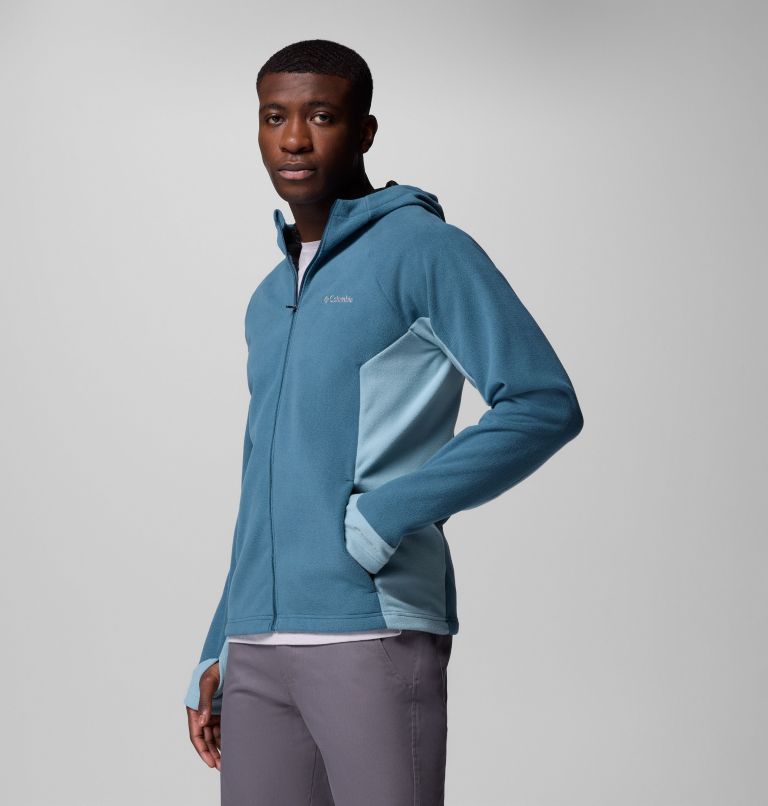 Men's Arctic Peak Hooded Full Zip Fleece Jacket, Color: Everblue, Crushed Blue, image 4