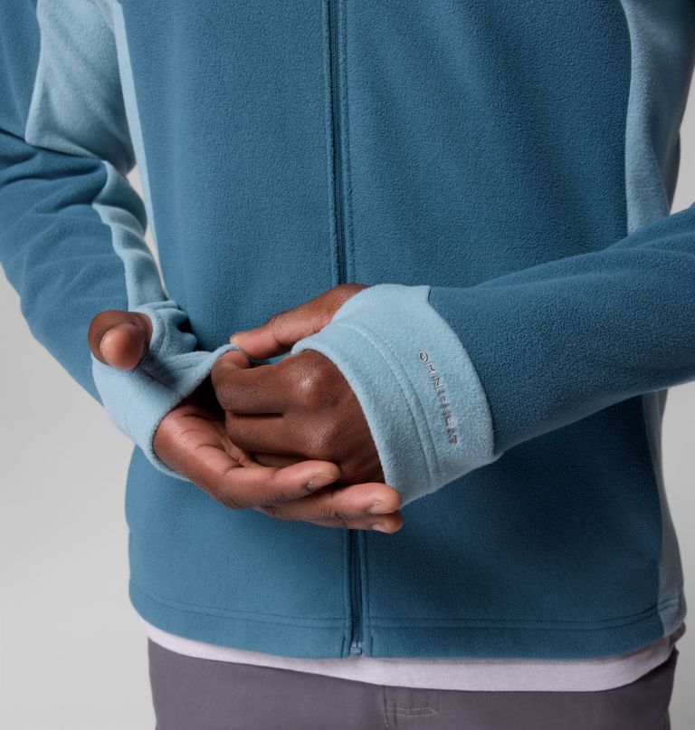 Men's Arctic Peak Hooded Full Zip Fleece Jacket, Color: Everblue, Crushed Blue, image 8