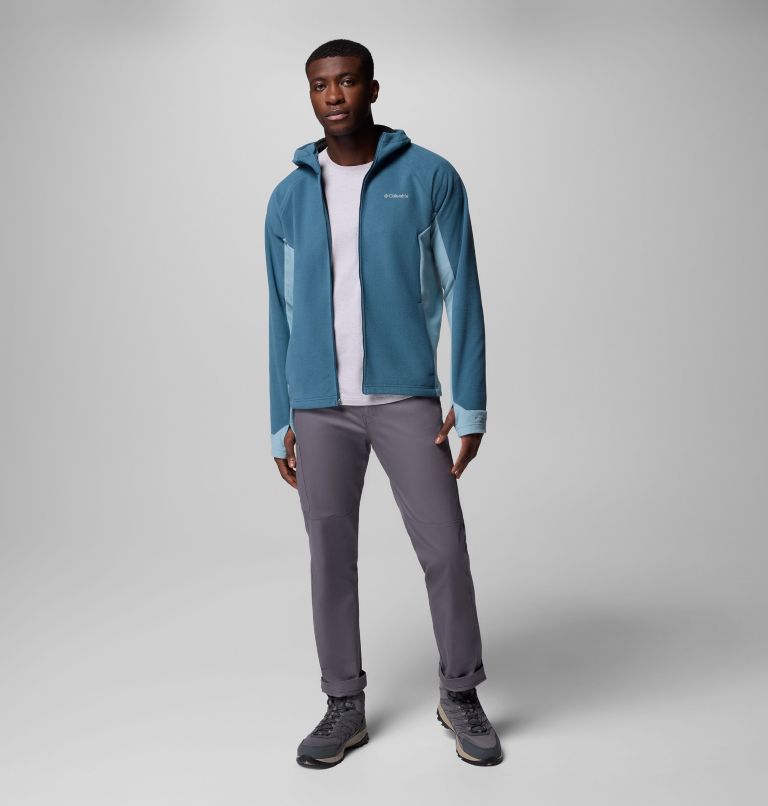 Men's Arctic Peak Hooded Full Zip Fleece Jacket, Color: Everblue, Crushed Blue, image 2