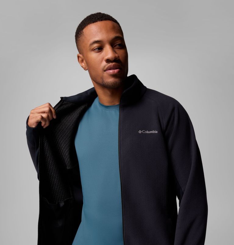 Men's Arctic Peak Full Zip Fleece Jacket, Color: Black, image 6