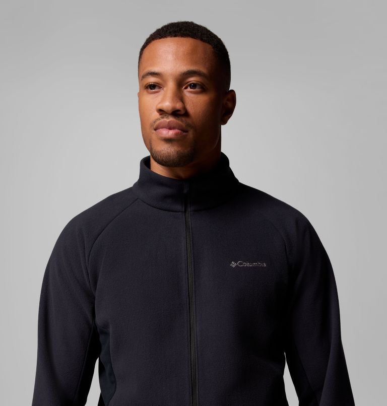 Men's Arctic Peak Full Zip Fleece Jacket, Color: Black, image 7