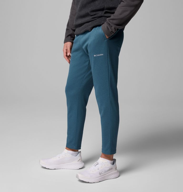 Men's Essential Hike Grid Fleece Pants, Color: Everblue, image 4