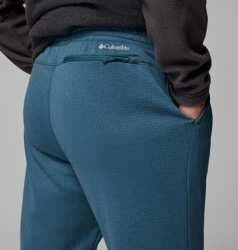 Men's Essential Hike Grid Fleece Pants, Color: Everblue, image 6