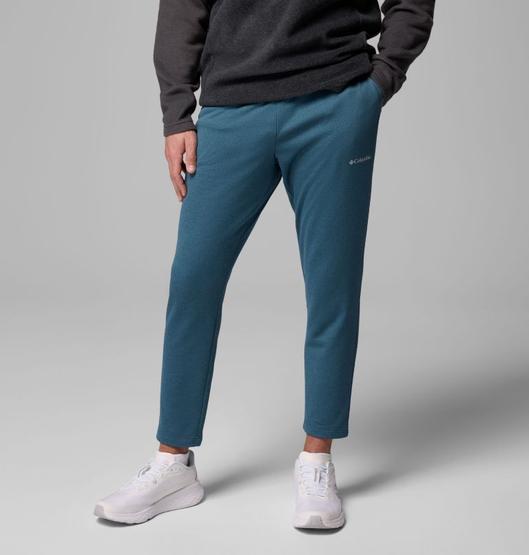 Men's Essential Hike Grid Fleece Pants, Color: Everblue, image 1