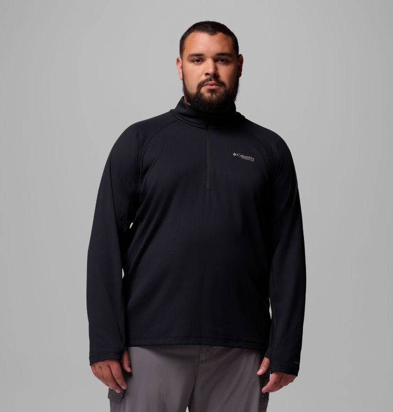 Men's DriVenture Half Zip Shirt - Big, Color: Black, image 1