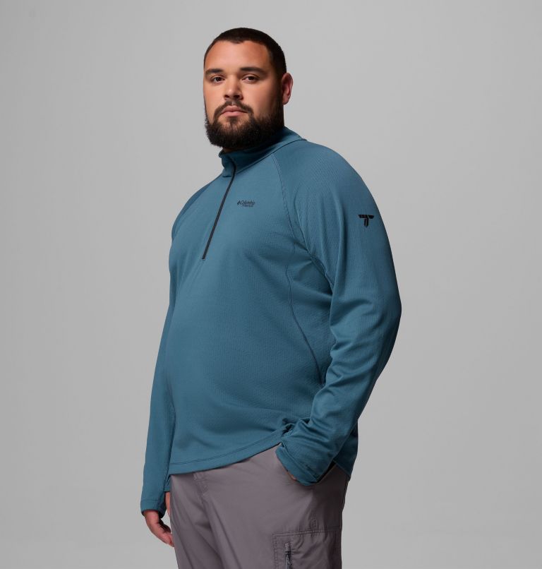 Men's DriVenture Half Zip Shirt - Big, Color: Everblue, Black, image 4