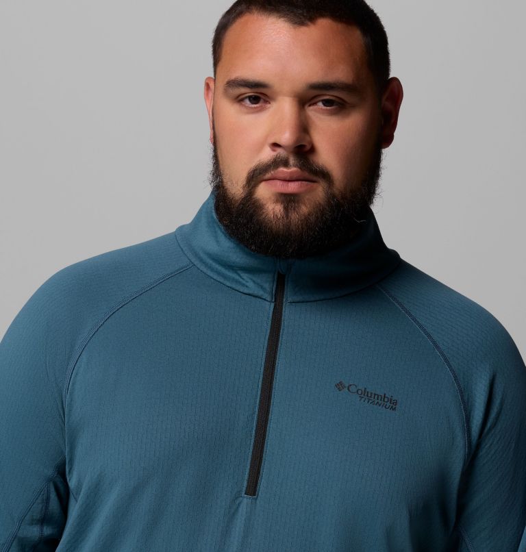 Men's DriVenture Half Zip Shirt - Big, Color: Everblue, Black, image 5