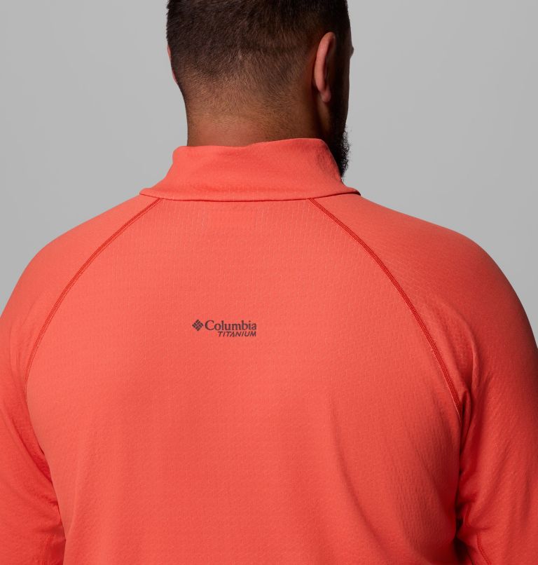 Men's DriVenture Half Zip Shirt - Big, Color: Zing, White, image 6