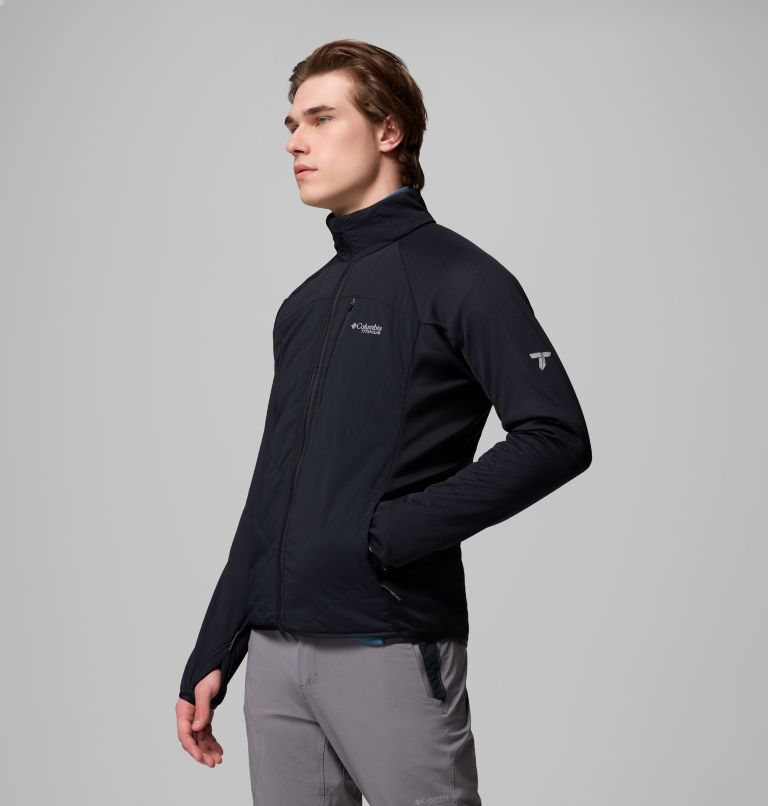 Men's Arctic Crest Hybrid Full Zip Jacket, Color: Black, image 4