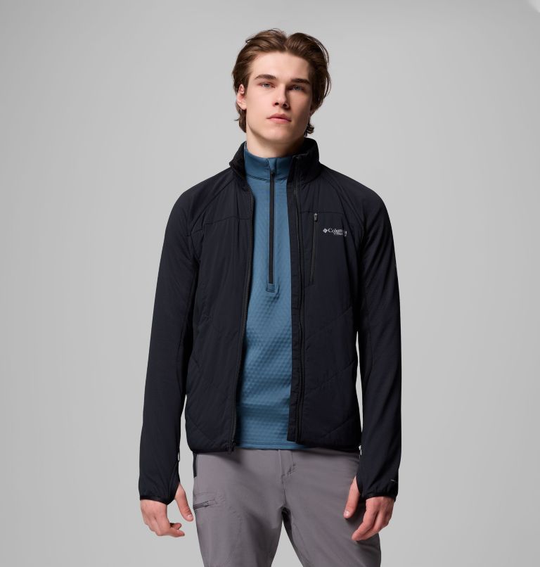 Men's Arctic Crest Hybrid Full Zip Jacket, Color: Black, image 5